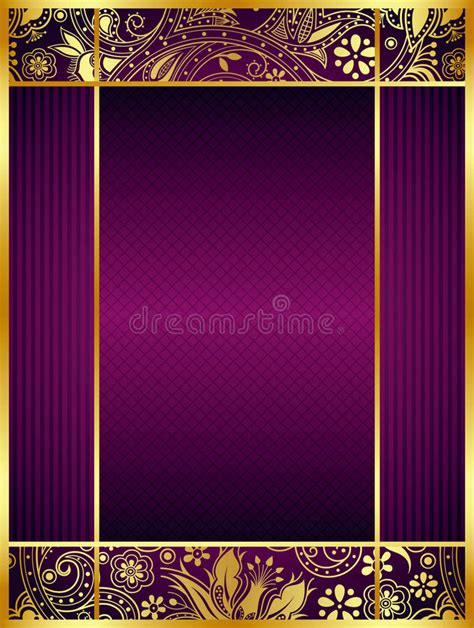 Find the best purple abstract background on getwallpapers. Abstract Purple And Gold Floral Background Stock ...