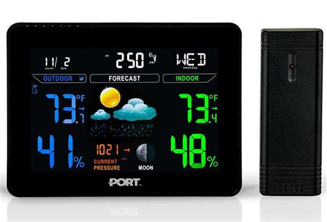 Wireless Color Lcd Display Indoor Outdoor Weather Forecast Station With