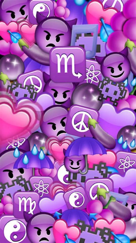 Purple Emoji Wallpapers Wallpaper Cave