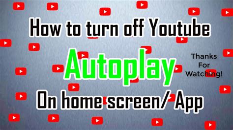 How To Stop Youtube Autoplay On Home Screen Turn Off Youtube