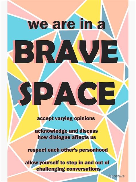 Brave Space Classroom Poster Poster By Litposters Redbubble