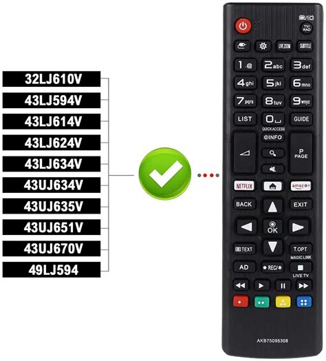 New Remote Control Akb75095308 For Lg Led Smart Tv With Netflix And