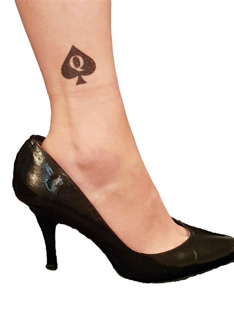 5 temporary tattoo queen of spades hotwife cuckold ebay