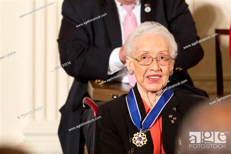 Katherine G Johnson Receives The Presidential Medal Of Freedom Awards