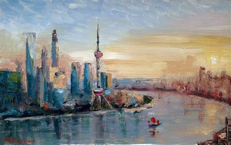 Shanghai Painting By Oleksandra Dzhurenko Saatchi Art