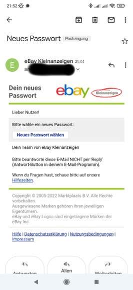 Warnung EBay Kleinanzeigen Phishing E Mail Geht Um Oder Bin Ich