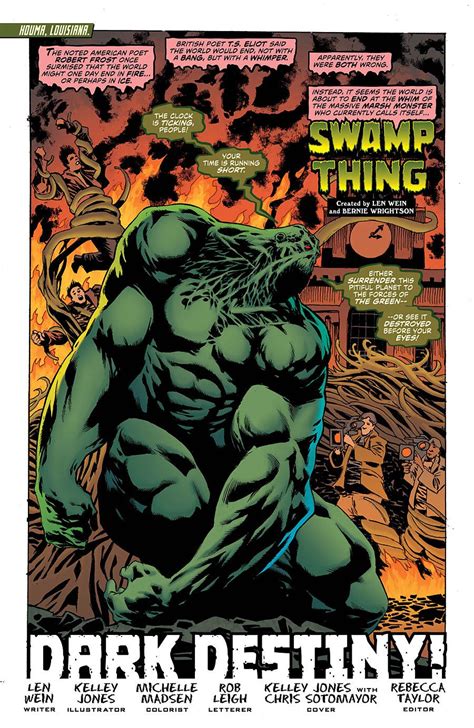 Swamp Thing 1 6 Len Wein Kelley Jones Dc Sanctuary