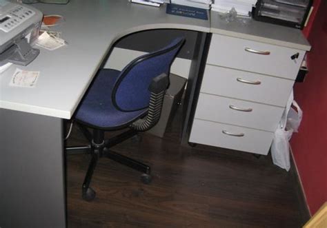 Along with the functionality of a study desk in terms of whether it is suitable with regard to its size, availability of pull out drawers (and cabinets), height (choose a study desk that is ergonomically perfect for you when you are seated), and etc, any individual getting a study table would also want it to. L shaped study table with draw | Size 1.5mx1.5mx0.6m. very s… | Flickr - Photo Sharing!