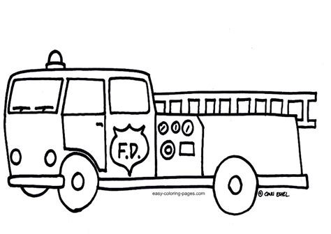 Interactive & printable online coloring pages. 16 fire truck coloring pages - Print Color Craft