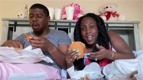 Messy Burger Mukbang Reacting To Our 1st Youtube Video Ipad Giveaway
