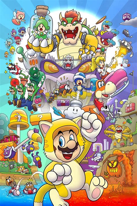 Super Mario 3 D World Super Mario Art Super Mario 3d Mario Art