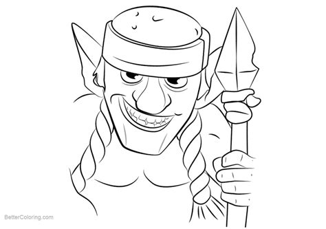 Clash Royale Coloring Pages Spear Goblins Free Printable Coloring Pages