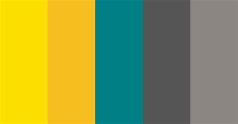 Teal Yellow And Grey Color Scheme Gray