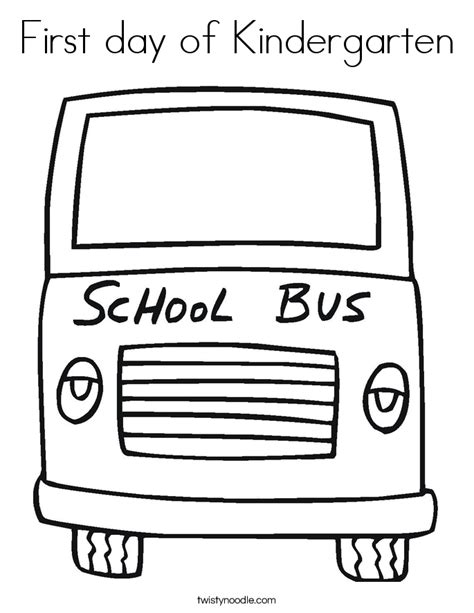 A coloring page at their seats is great during this time. First day of Kindergarten Coloring Page - Twisty Noodle