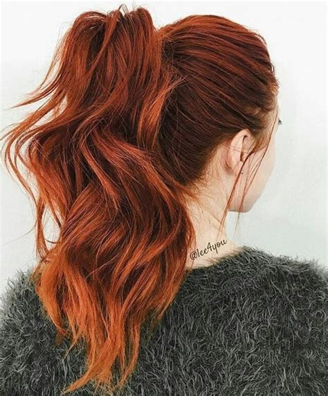 Deep Copper Color Ginger Hair Color Red Balayage Hair Auburn Hair