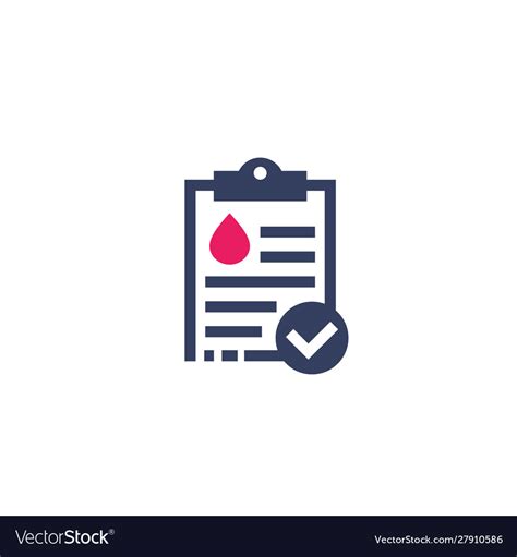 Blood Test Results Report Icon Royalty Free Vector Image