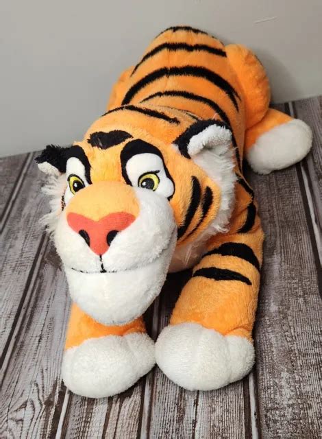 Disney Store Aladdin Raja Jasmines Tiger Plush Toy 14 Laying Down 11