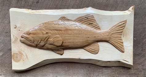 Fish Decor Wood Carving Wood Carving Wall Artwood Carving Art Fish