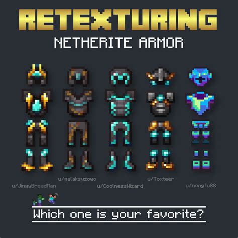 Minecraft has added a new resource, and it is better than a diamond. A compilation of some of the community's Netherite Armor ...