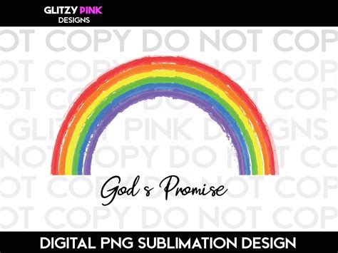 Gods Promise Rainbow Png Sublimation Digital Download Etsy