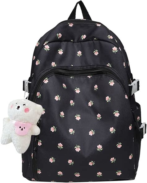 Cute Kawaii Backpack Floral Backpack For School Coquette Aesthetic Backpack Rucksack For Women