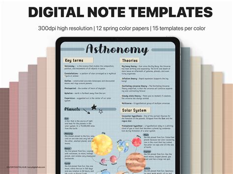 Digital Note Taking Template
