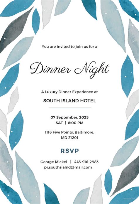 14 Formal Dinner Invitations Psd Word Ai Publisher Apple Pages