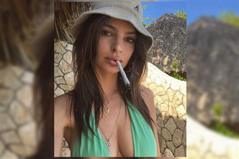 Emily Ratajkowski Poses With Suspicious Looking Cigarette In Instagram Snap London Evening