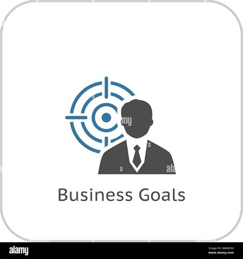 Business Goals Icon Flat Design Stock Vector Images Alamy