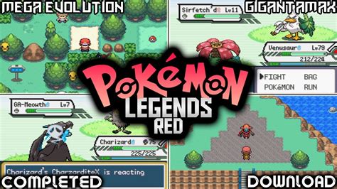 Pokemon Legends Red Gba New Rom Hack With Mega Evolutiongigantamax