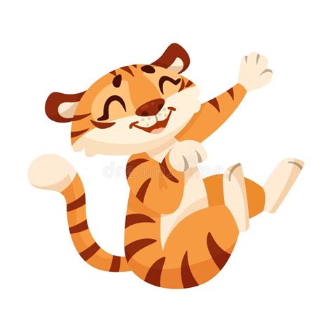 Cute Playful Tiger Cub Stock Illustrations 363 Cute Playful Tiger Cub