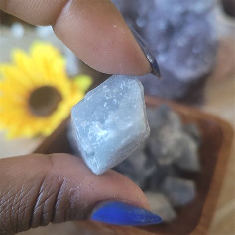 Blue Calcite Raw Blue Calcite Natural Stone Throat Chakra Reiki