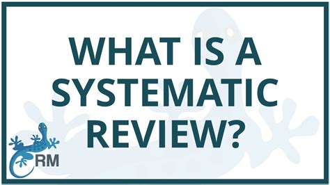 What Is A Systematic Review Explained Quick And Easy Youtube