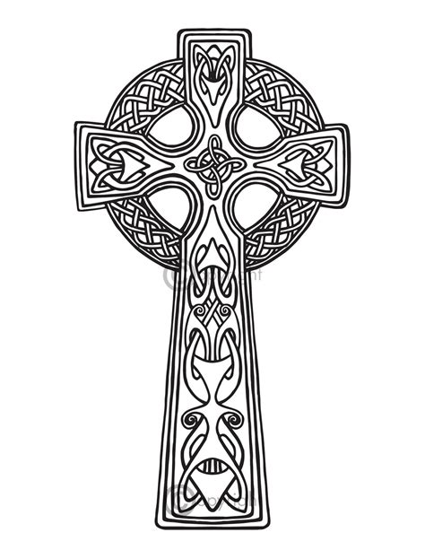 Celtic Cross Coloring Page Printable Sketch Coloring Page