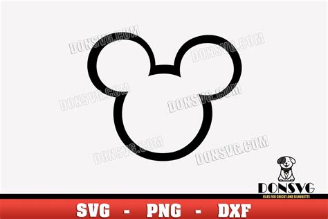 Mickey Mouse Head Outline Free Svg Disney World Cricut Svg Free Design