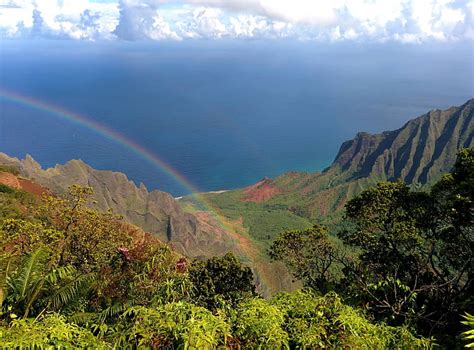 Kauai Hawaii Mountain Cool Hawaii Ocean Nature Rainbow Fun Hd