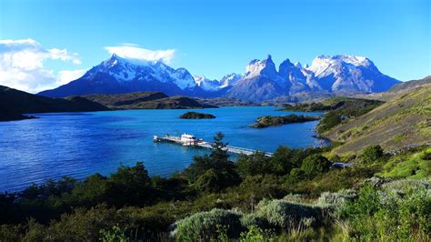 942369 Patagonia Mountains Chile Clouds Lake Nature Sky Blue