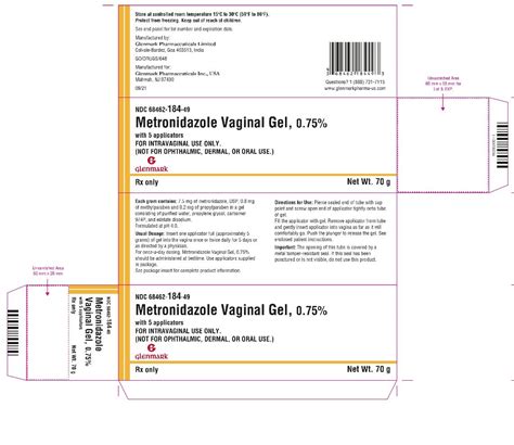 Metronidazole Vaginal Gel Fda Prescribing Information Side Effects