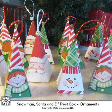 Elf Printables Santa Elves Snowman Pyramid Printable Candy Ornament