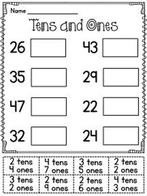 Tens and ones place value worksheet for kindergarten. 13 Best Images of Counting Cut And Paste Worksheets - Skip ...