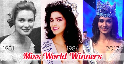 Miss World List Of Winners