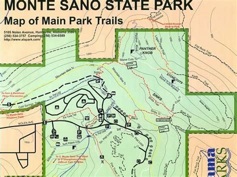 There is an entry fee to enter the park. Monte Sano hiking trails map from Alabama State Parks ...