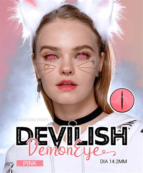 Princess Pinky Devilish Demon Eye Pink Colored Contact Lenses Pinkyparadise