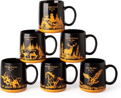 Buy Amorarc 18oz Large Coffee Mugs Set Of 6 Ceramic Coffee Mugs With