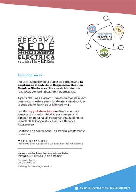 Inauguración Reforma Sede Social Blog Cooperativa Eléctrica