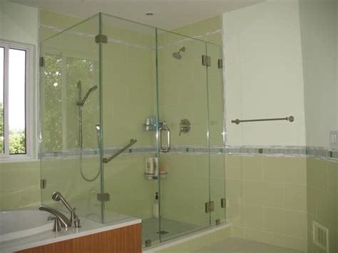 Check spelling or type a new query. Corner Frameless Glass Shower Enclosures - Traditional ...