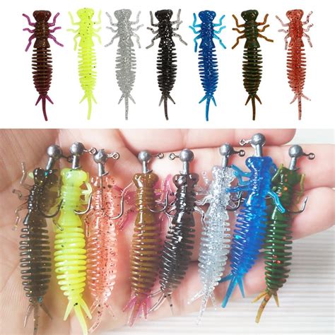 Poetryyi 1pcs Larva Soft Lures 55mm Artificial Lures Fishing Worm