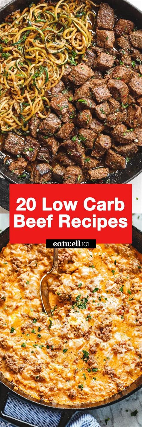 20 Low Carb Beef Recipes For Meat Lovers Low Carb Meals Easy Healthy