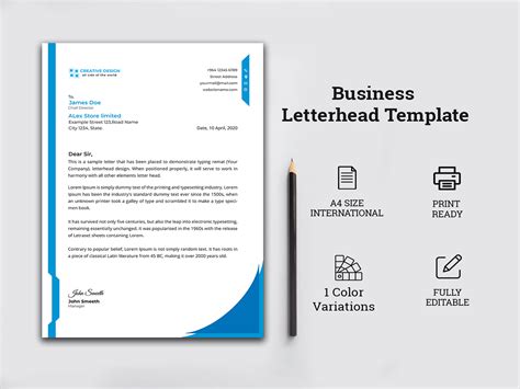 Letterhead Template Business Letterhead Graphic By Graphiexperto