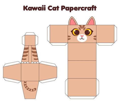 Papercraft Cat Template Printable Free Printable Crafts Templates